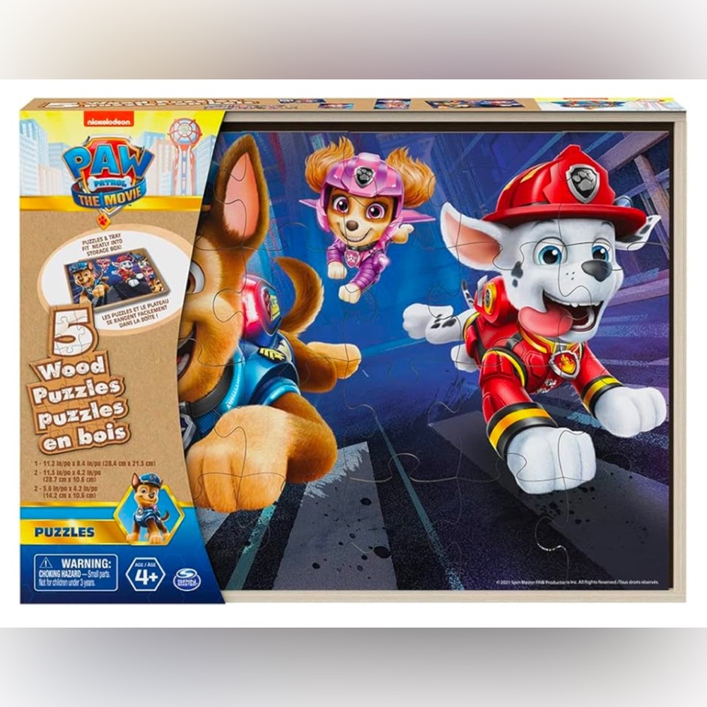 Paw Patrol Puzzle Bundle Wood Wooden Puzzles Kids Toys Chase Ryder Marshall